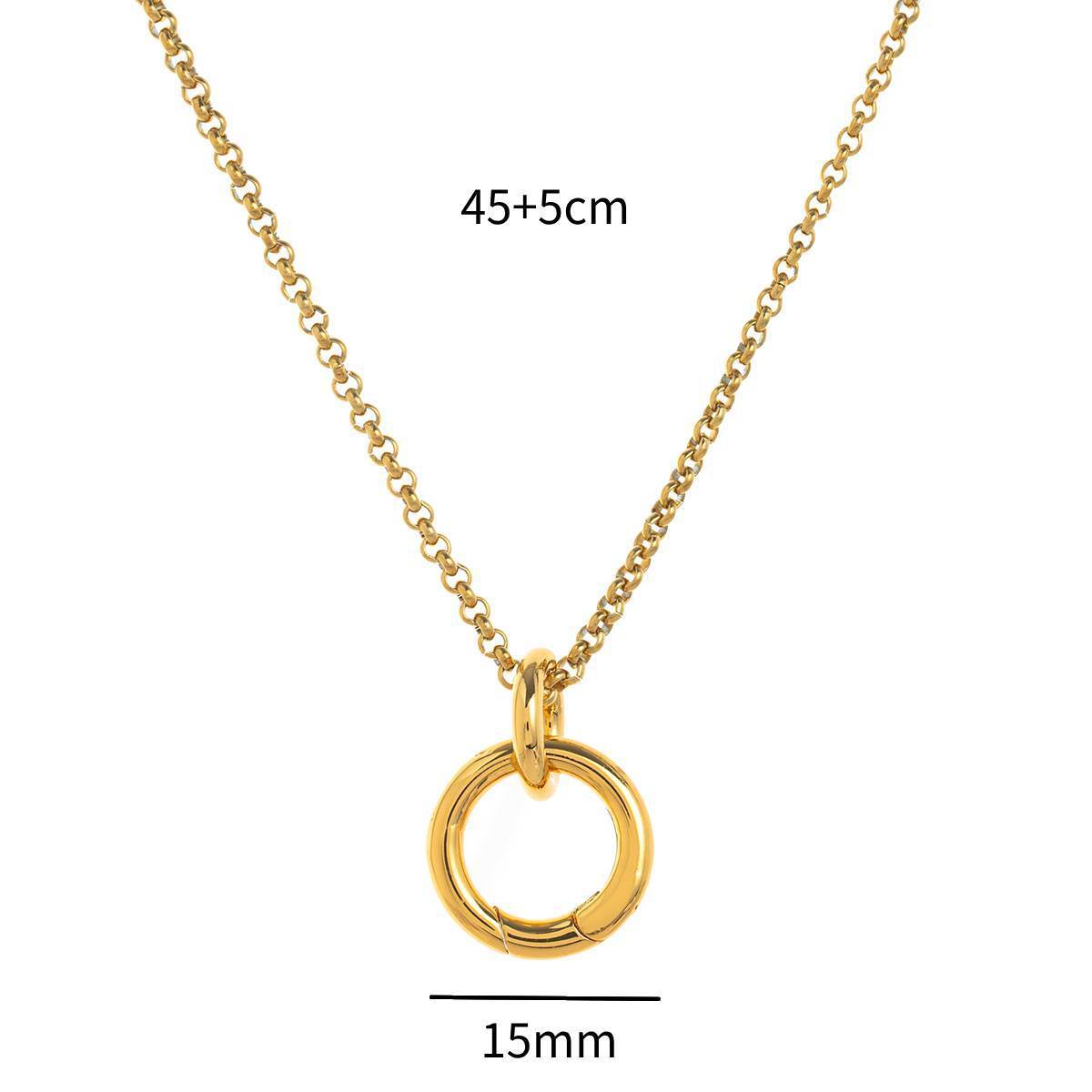 Stainless Steel DIY Vacuum Plating 18K Gold Color Protection Necklace