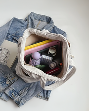 Large Corduroy Tote Bag for Women