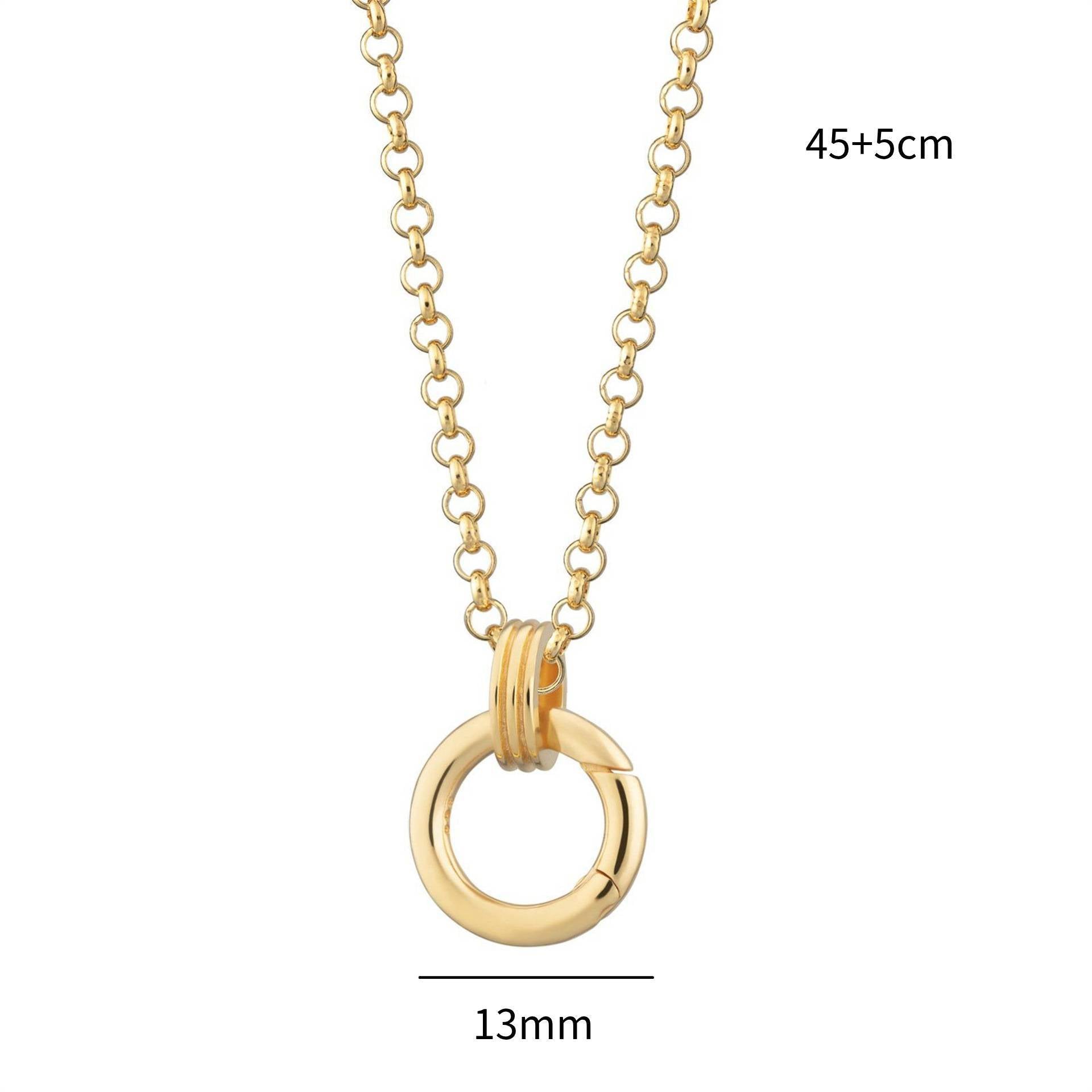 Stainless Steel DIY Vacuum Plating 18K Gold Color Protection Necklace