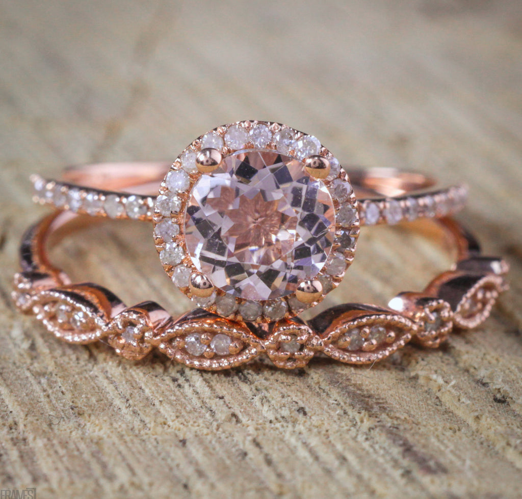 18k Rose Gold Ring In Europe And America