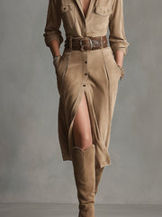 Brown Midi Dress