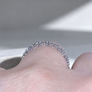Simple Luxury Inlaid Waterdrop Rhinestone Rings Women's Simple