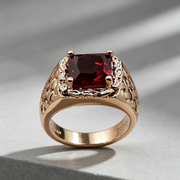 Hot new European and American plated 18k ruby engagement ring
