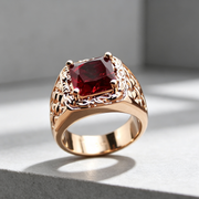 Hot new European and American plated 18k ruby engagement ring