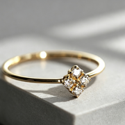 Four heart rings in the night sky