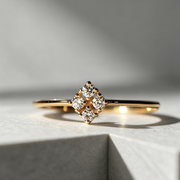 Four heart rings in the night sky