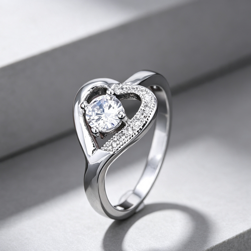 European and American ornaments inlaid with AAA high grade zircon heart rings