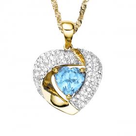 14K Yellow Gold Heart Shape Necklace  - Roxy's Store