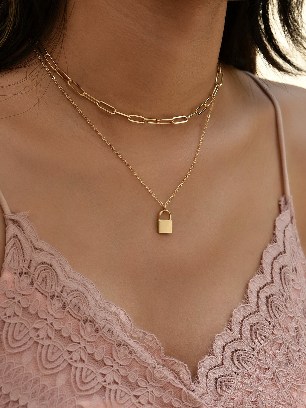 Creative Lady Multi-layer Wearing Necklace Gold