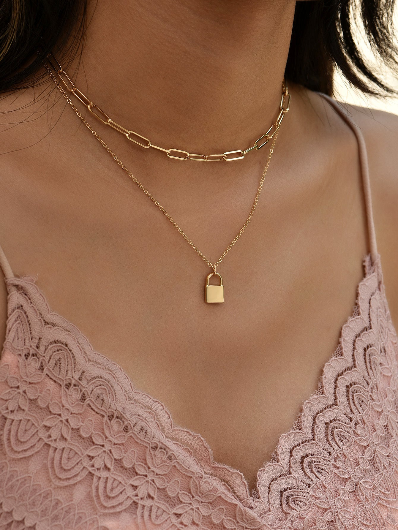 Creative Lady Multi-layer Wearing Necklace Gold