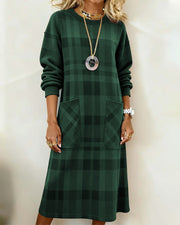 Kathrine | Elegant Plaid Dress
