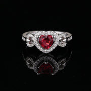 Women's Red Heart-shaped Wedding Ring Personalized Bracelet