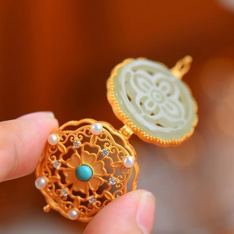 Women's Fashion Gold Plated Color Gold Plated Color Incense Bag Pendant Necklace
