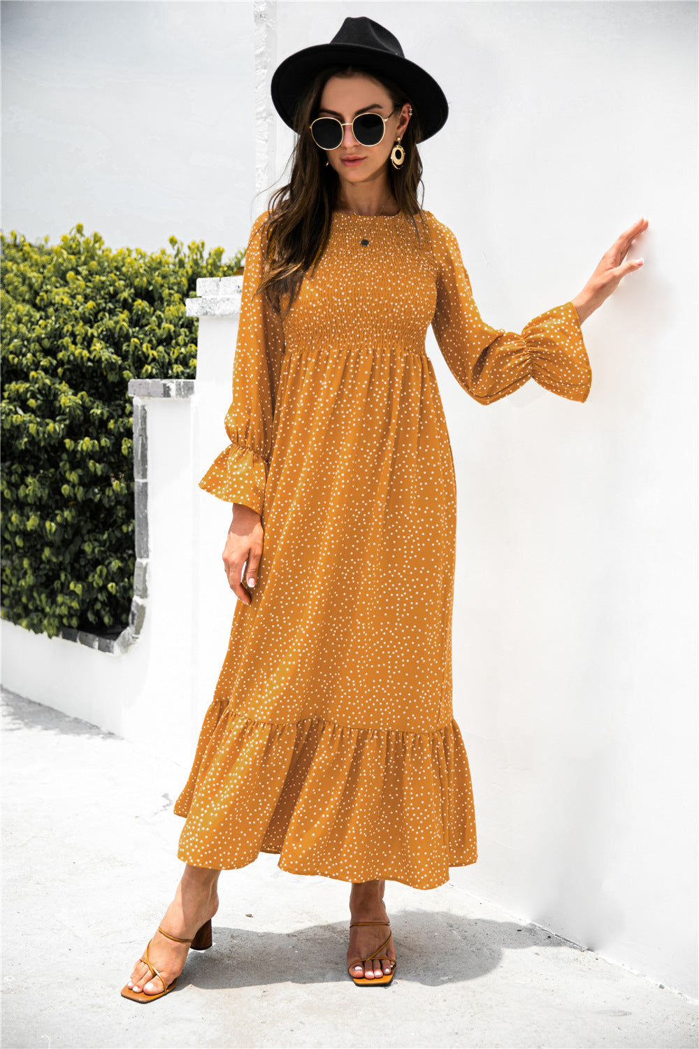 Roxy - Smocking Long Sleeve Dress