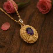 Amethyst & Diamond Necklace