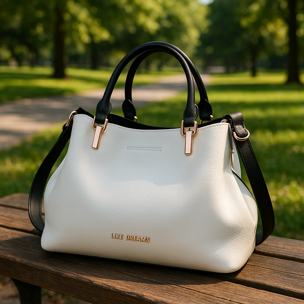 LIKE DREAMS Black & White Purse – Timeless Elegance Meets Everyday Function