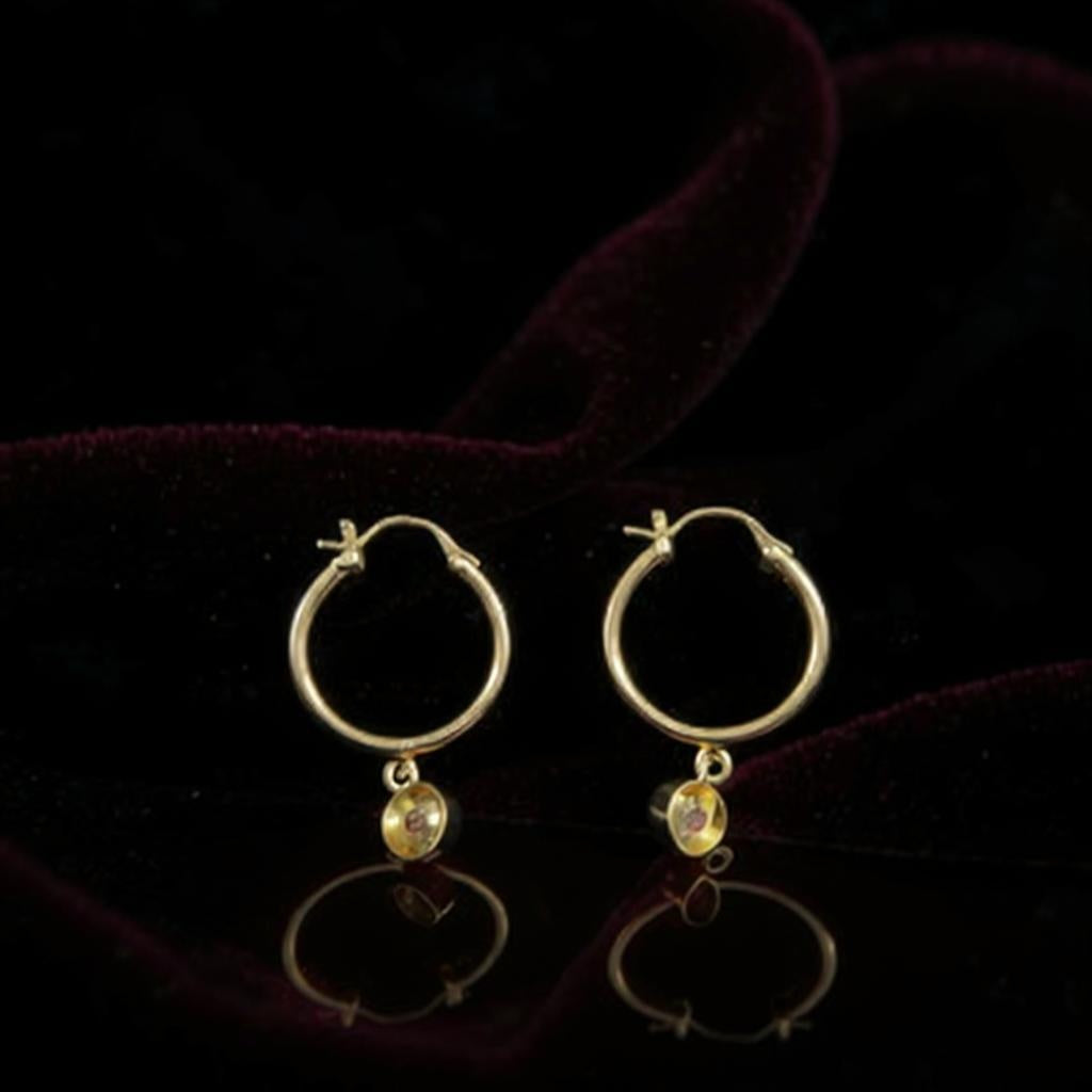 Bold 18K Yellow Gold Peruvian-Style Earrings – Elegant & Sophisticated