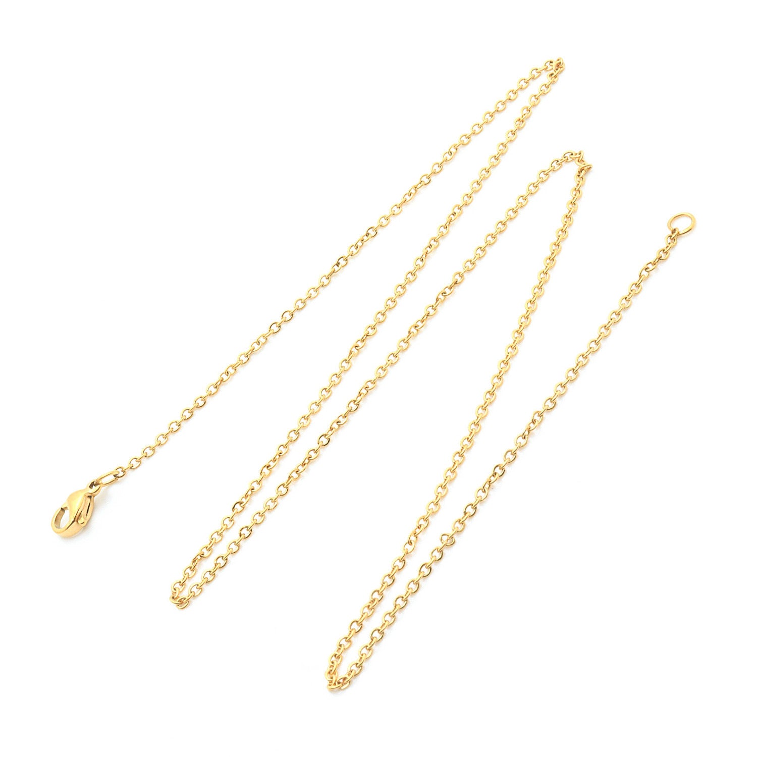 Stainless Steel Necklace Gold-plated Diy Hammer Cross Flattening Clothing Accessories