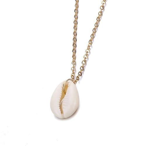 Women's Beach Shell Gold-plated Pendant Conch Necklace