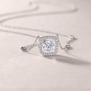 Sweet - A Fashionable And Luxurious Diamond Jewelry Pendant Set With 1-carat Moissanite S925 Sterling Silver And Platinum Plating