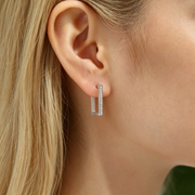 Kokang - Fashionable And Luxurious Diamond Jewelry With Moissanite S925 Sterling Silver And Platinum-plated Stud Earrings