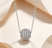 Meet At This Moment - A Fashionable And Luxurious Diamond Jewelry Pendant Set With Moissanite S925 Sterling Silver And Platinum Plating
