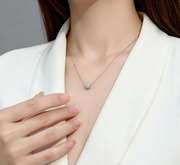 Meet At This Moment - A Fashionable And Luxurious Diamond Jewelry Pendant Set With Moissanite S925 Sterling Silver And Platinum Plating