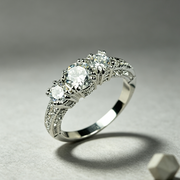 European and American ring engagement ring inlaid zircon ring jewelry