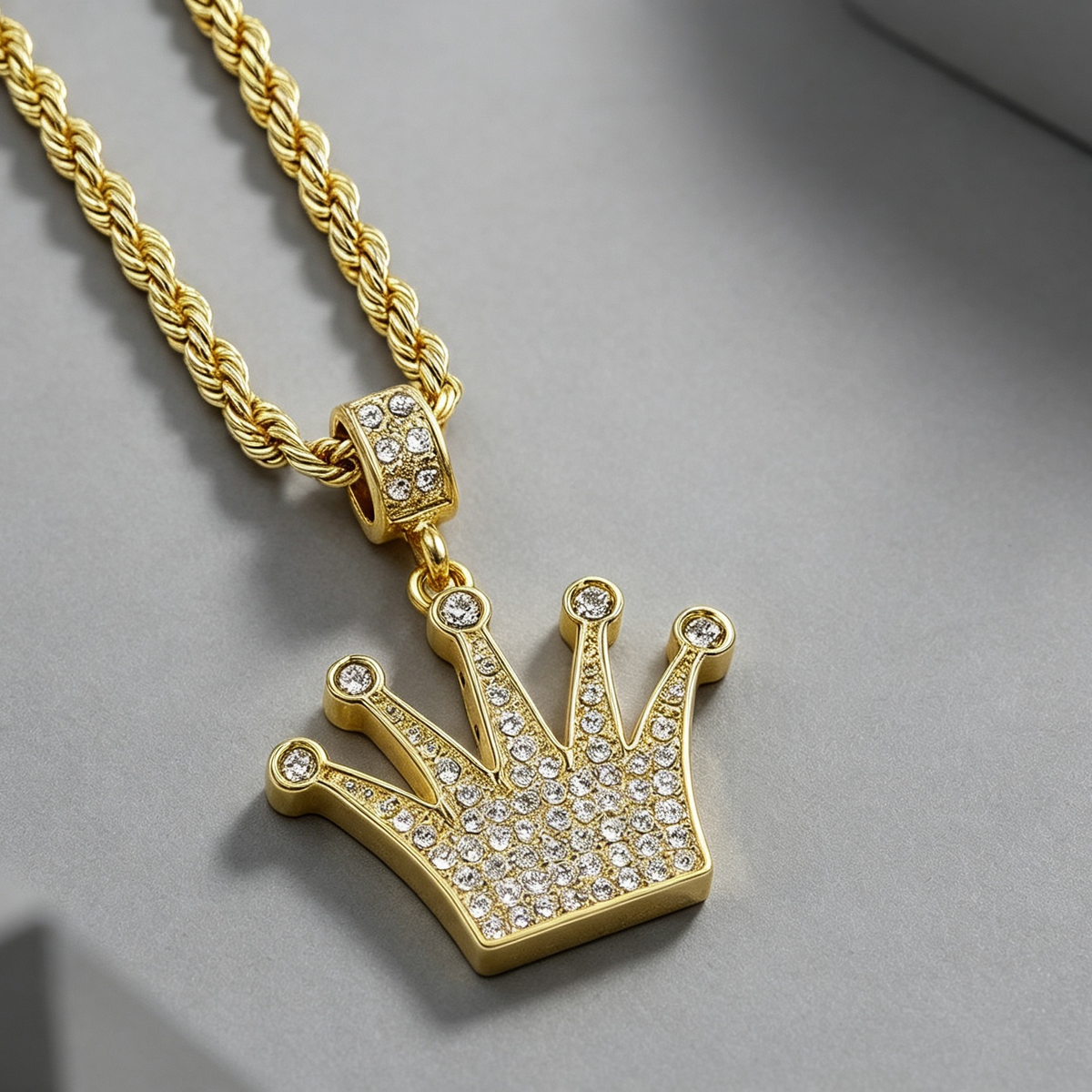 Iced Out Royalty Crown Necklace