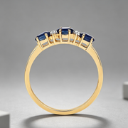 Gold Sapphire and Diamond Ring