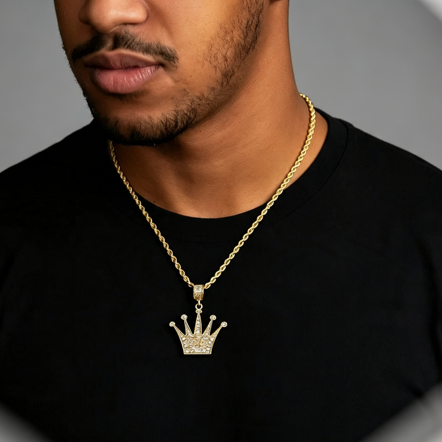 Iced Out Royalty Crown Necklace