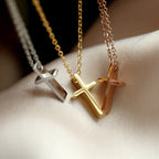 Cross Necklace Light Luxury Minority Titanium Steel Gold Clavicle Chain