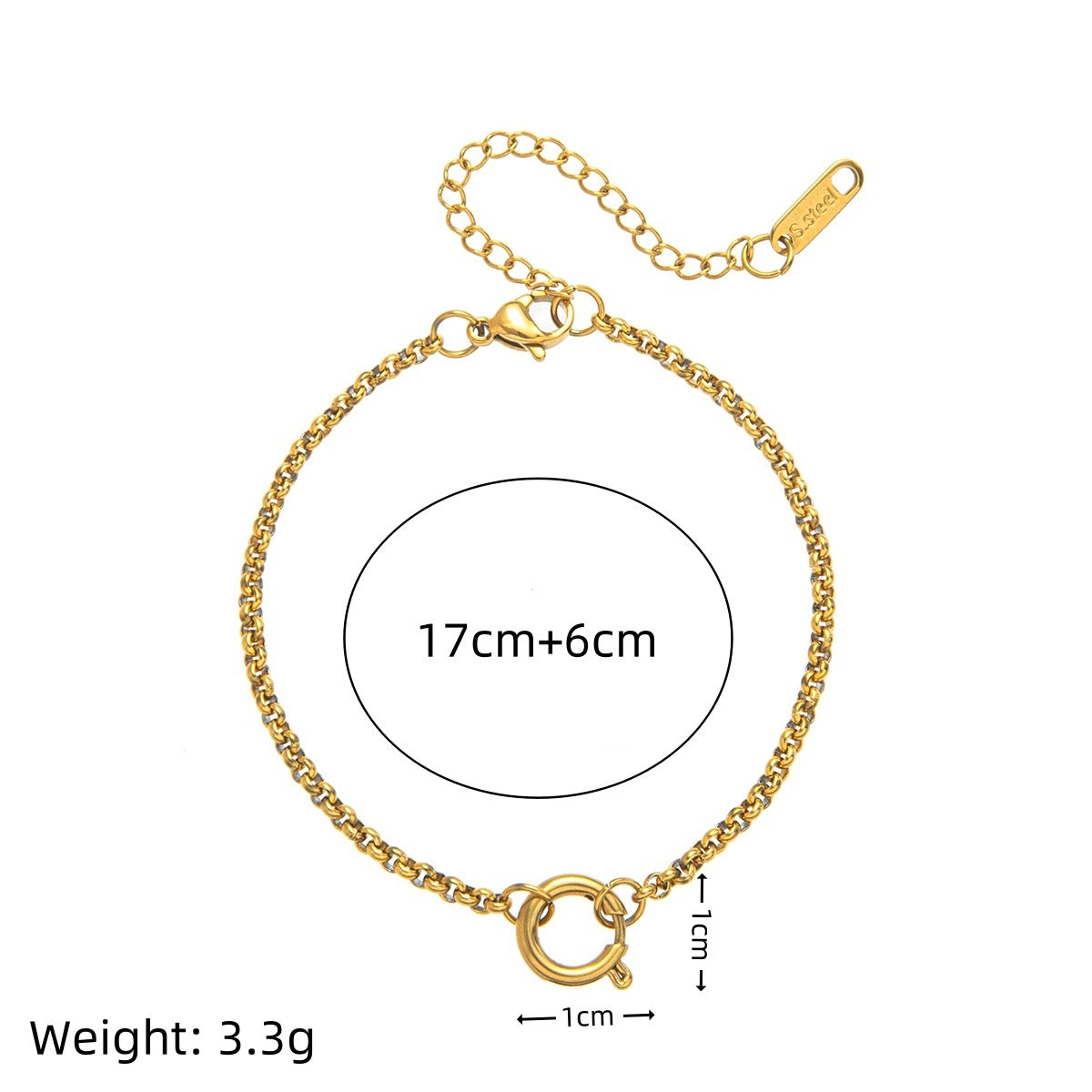 Stainless Steel DIY Vacuum Plating 18K Gold Color Protection Necklace