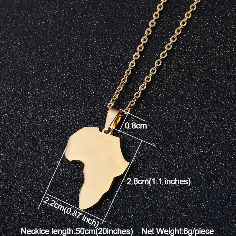 Fashion New Titanium Steel Glossy Gold Necklace