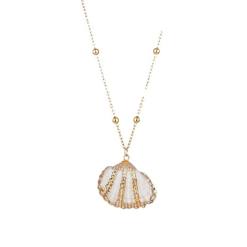 Women's Beach Shell Gold-plated Pendant Conch Necklace