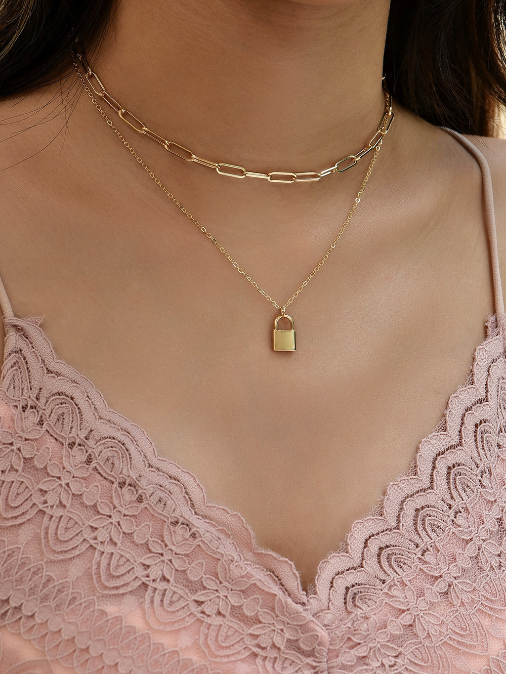 Creative Lady Multi-layer Wearing Necklace Gold