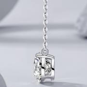 Love Of Time Solitaire Pendant — 2-Carat Moissanite & Platinum-Plated Sterling Silver