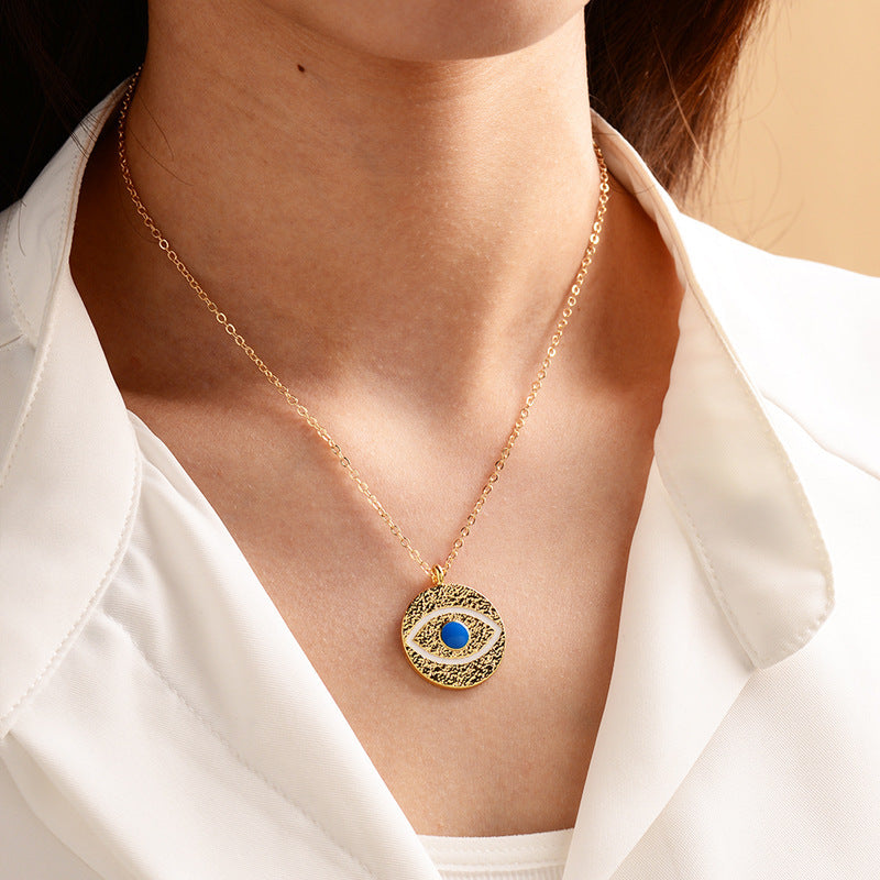 Fashion gold-plated devil's eye necklace