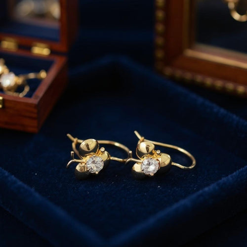 Earrings with Dazzling Zircon