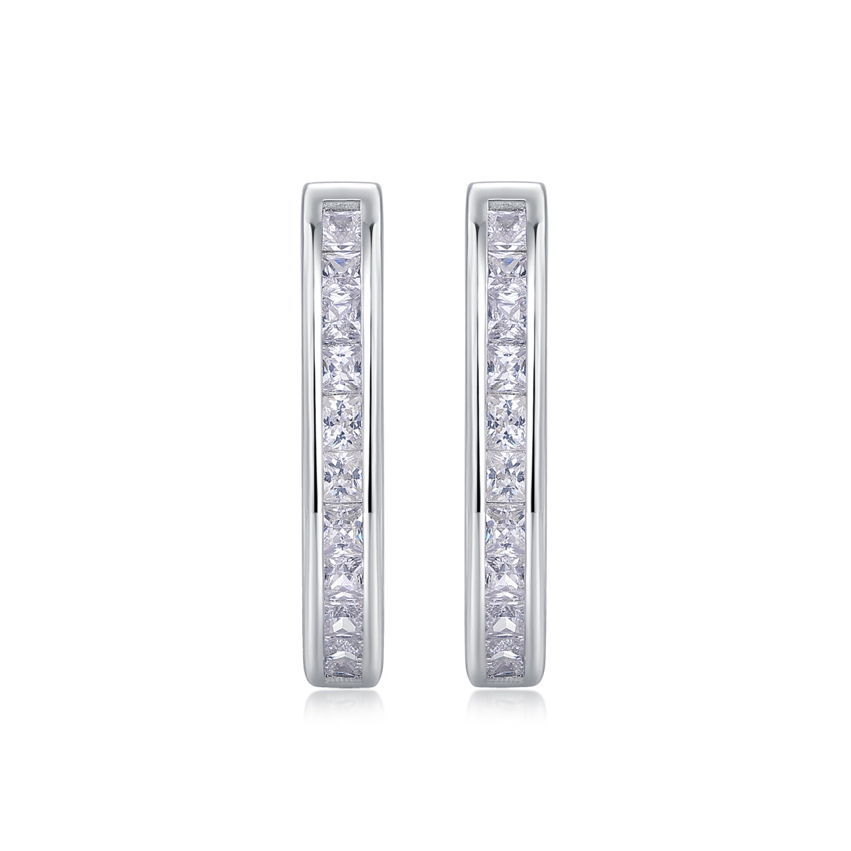 Touch Tenderness - Fashionable And Luxurious Diamond Jewelry Earrings Set With Moissanite S925 Sterling Silver And Platinum-plated Stud Earrings