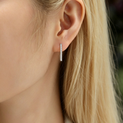 Kokang - Fashionable And Luxurious Diamond Jewelry With Moissanite S925 Sterling Silver And Platinum-plated Stud Earrings