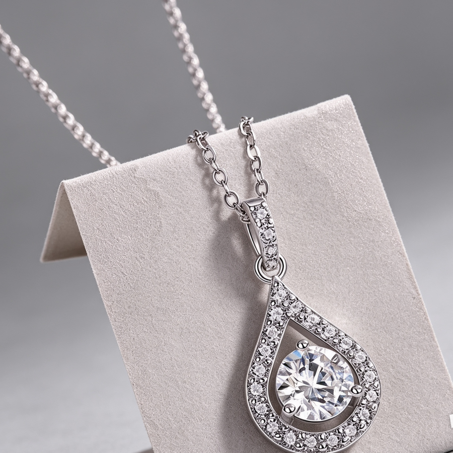 Dandelion - A Fashionable And Luxurious Diamond Jewelry Pendant Set With 2-carat Moissan Diamonds, S925 Sterling Silver And Platinum Plating