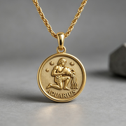 Aquarius Medallion Necklace – 18"