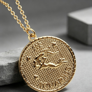 Aquarius Medallion Necklace – 18"