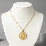 Aquarius Medallion Necklace – 18"