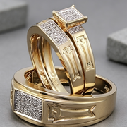 Three-Piece Engagement Ring Set