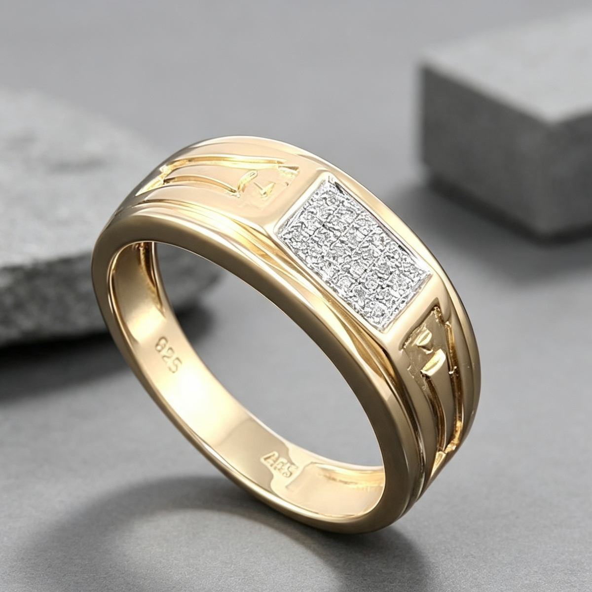 Three-Piece Engagement Ring Set
