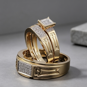 Three-Piece Engagement Ring Set