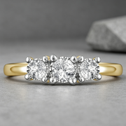 CTW Diamond Triple Stone Ring 7"