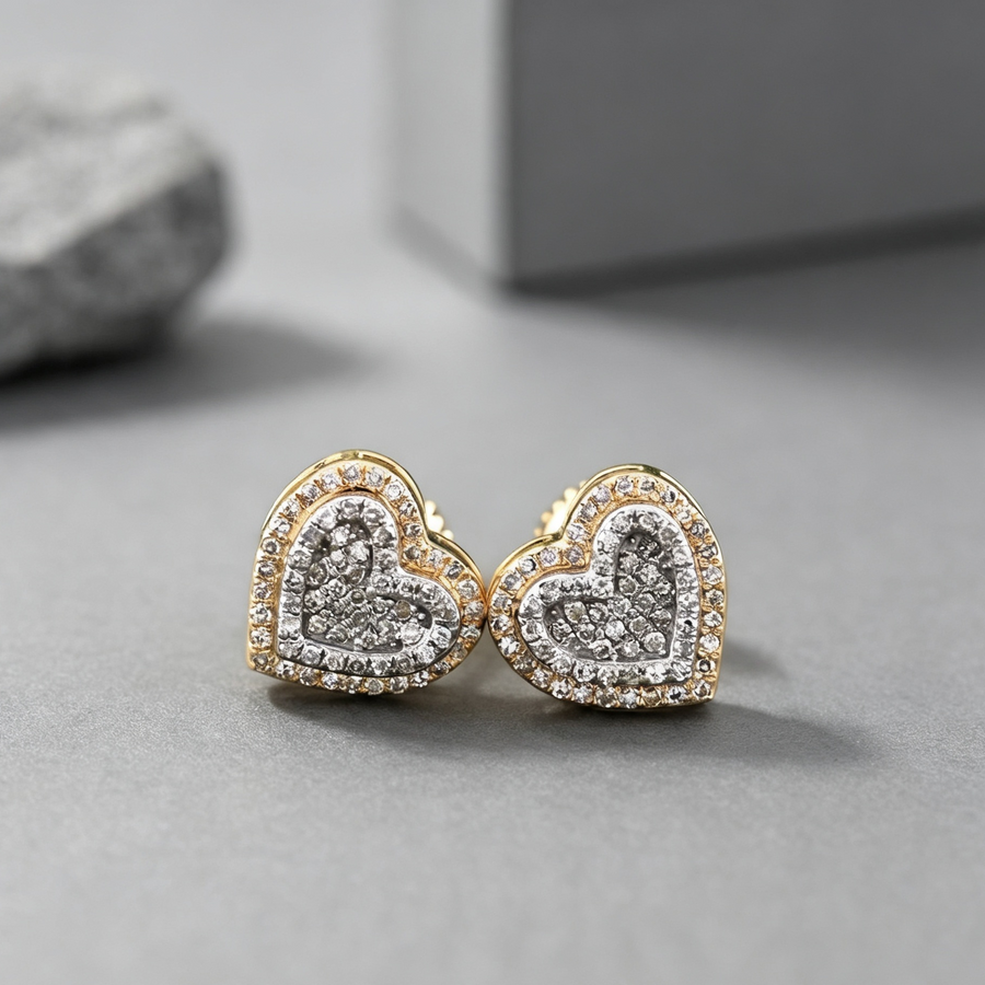 Diamond Fancy Heart Earring
